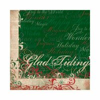 Bo Bunny - Rejoice Collection - Christmas - 12 x 12 Double Sided Paper - Glad Tidings