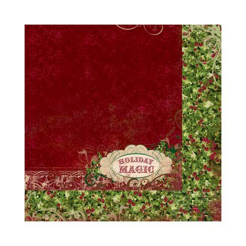 Bo Bunny - Rejoice Collection - Christmas - 12 x 12 Double Sided Paper - Holly
