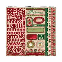 Bo Bunny - Rejoice Collection - Christmas - 12 x 12 Cardstock Stickers - Combo