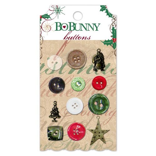 Bo Bunny - Rejoice Collection - Christmas - Buttons