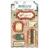 Bo Bunny - Rejoice Collection - Christmas - Layered Chipboard Stickers with Glitter and Jewel Accents