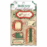 Bo Bunny - Rejoice Collection - Christmas - Layered Chipboard Stickers with Glitter and Jewel Accents