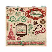 Bo Bunny - Rejoice Collection - Christmas - 12 x 12 Chipboard Stickers