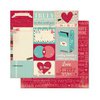 Bo Bunny - Love Letters Collection - 12 x 12 Double Sided Paper - Journal