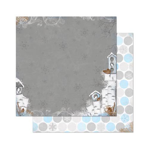 Bo Bunny - Powder Mountain Collection - 12 x 12 Double Sided Paper - Powder Mountain