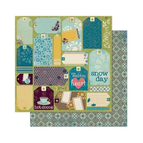 Bo Bunny - Snow Day Collection - 12 x 12 Double Sided Paper - Cards