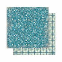 Bo Bunny - Snow Day Collection - 12 x 12 Double Sided Paper - Flurries