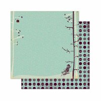 Bo Bunny - Snow Day Collection - 12 x 12 Double Sided Paper - Sledding