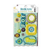 Bo Bunny Press - Snow Day Collection - Dimensional Stickers with Glitter and Jewel Accents