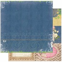 BoBunny - Prairie Chic Collection - 12 x 12 Double Sided Paper - Stonewashed Denim