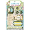 Bo Bunny - Prairie Chic Collection - Layered Chipboard Stickers with Glitter and Jewel Accents