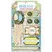Bo Bunny - Prairie Chic Collection - Layered Chipboard Stickers with Glitter and Jewel Accents