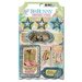 Bo Bunny Press - Prairie Chic Collection - 3 Dimensional Stickers with Glitter and Jewel Accents
