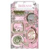Bo Bunny - Isabella Collection - Layered Chipboard Stickers with Glitter and Jewel Accents