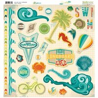 BoBunny - Key Lime Collection - 12 x 12 Chipboard Stickers