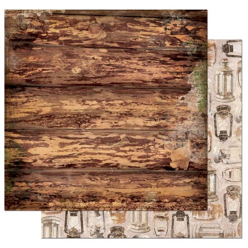 Bo Bunny - Trail Mix Collection - 12 x 12 Double Sided Paper - Cabin Fever