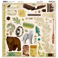 Bo Bunny - Trail Mix Collection - 12 x 12 Chipboard Stickers