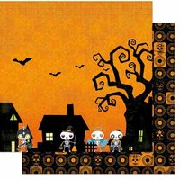 Bo Bunny - Fright Delight Collection - Halloween - 12 x 12 Double Sided Paper - Fright Delight