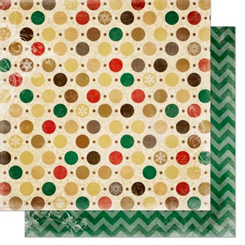 Bo Bunny - Silver and Gold Collection - Christmas - 12 x 12 Double Sided Paper - Dots