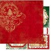 Bo Bunny - Silver and Gold Collection - Christmas - 12 x 12 Double Sided Paper - Red