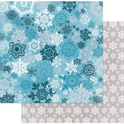 Bo Bunny - Woodland Winter Collection - 12 x 12 Double Sided Paper - Blizzard