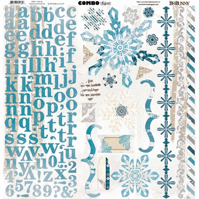 Bo Bunny - Woodland Winter Collection - 12 x 12 Cardstock Stickers - Combo