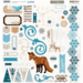 Bo Bunny - Woodland Winter Collection - 12 x 12 Chipboard Stickers