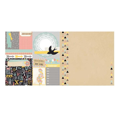 BoBunny - Baby Bump Collection - 12 x 12 Double Sided Paper - Watch Me Grow