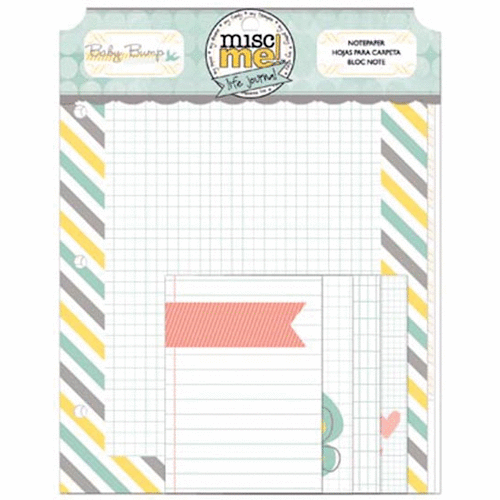 BoBunny - Baby Bump Collection - Misc Me - Notepaper Inserts