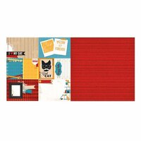 BoBunny - Happy Tails Collection - 12 x 12 Double Sided Paper - Cat Nap