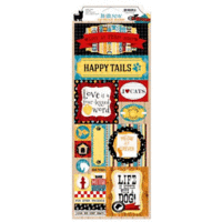 Bo Bunny - Happy Tails Collection - Cardstock Stickers
