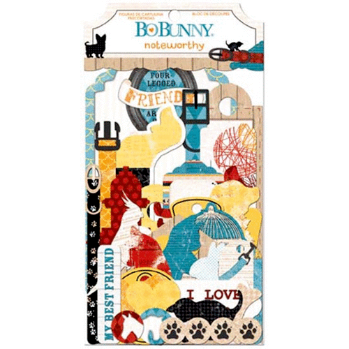 Bo Bunny - Happy Tails Collection - Noteworthy Journaling Cards