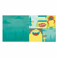 Bo Bunny - Our Lil Monster Collection - 12 x 12 Double Sided Paper - Adventure