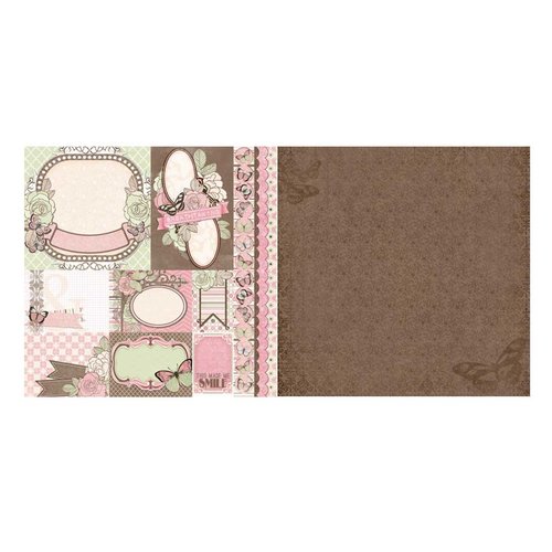 BoBunny - Primrose Collection - 12 x 12 Double Sided Paper - Smile
