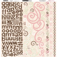 BoBunny - Primrose Collection - 12 x 12 Cardstock Stickers - Combo