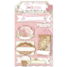 Bo Bunny - Primrose Collection - Layered Chipboard Stickers with Glitter and Jewel Accents