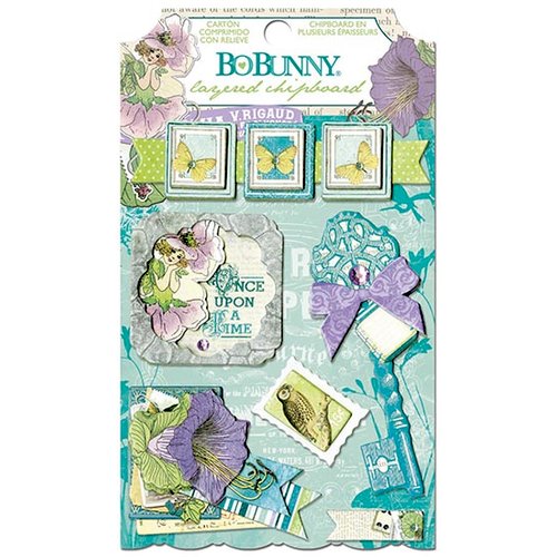 Bo Bunny - Enchanted Garden Collection - Layered Chipboard Stickers