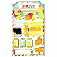 Bo Bunny - Lemonade Stand Collection - Layered Chipboard Stickers