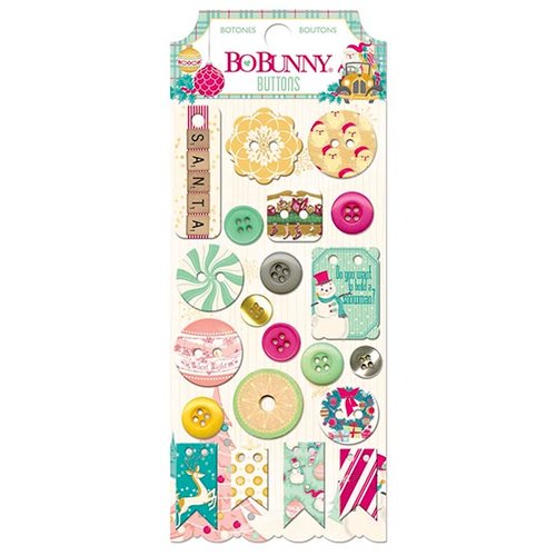 BoBunny - Candy Cane Lane Collection - Christmas - Buttons