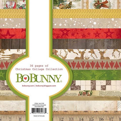 Bo Bunny - Christmas Collage Collection - 6 x 6 Paper Pad