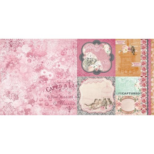 BoBunny - Madeleine Collection - 12 x 12 Double Sided Paper - Grace