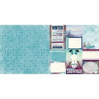 Bo Bunny - Altitude Collection - Christmas - 12 x 12 Double Sided Paper - Flurry