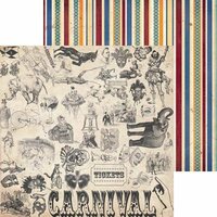 BoBunny - Carnival Collection - 12 x 12 Double Sided Paper - Sideshow