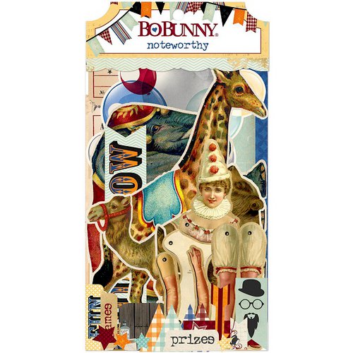 BoBunny - Carnival Collection - Noteworthy Journaling Cards