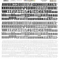 BoBunny - Forever Young Collection - 12 x 12 Cardstock Stickers - Double Dot - Tuxedo - Alphabet