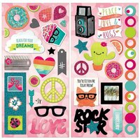 BoBunny - Forever Young Collection - Chipboard Stickers