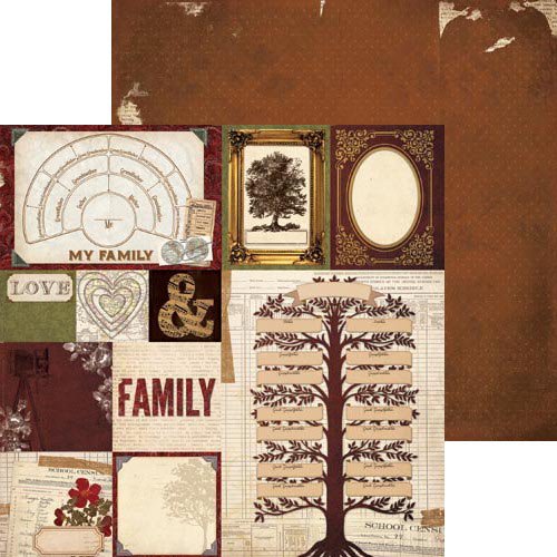 BoBunny - Heritage Collection - 12 x 12 Double Sided Paper - Roots