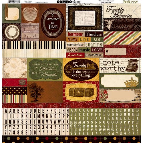 BoBunny - Heritage Collection - 12 x 12 Cardstock Stickers - Combo