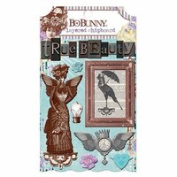 BoBunny - Penny Emporium Collection - Layered Chipboard Stickers