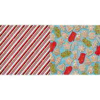 BoBunny - Dear Santa Collection - Christmas - 12 x 12 Double Sided Paper - Candy Cane